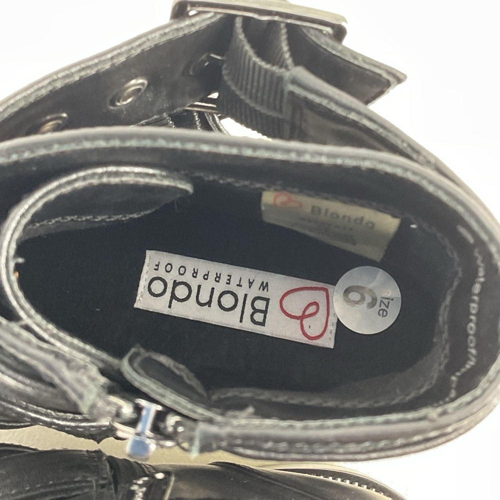 Blondo Vera Leather Waterproof Buckle Combat Boot SZ 6 NEW - Picture 4 of 5